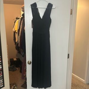 Elegant Black Shear sleeve Dress